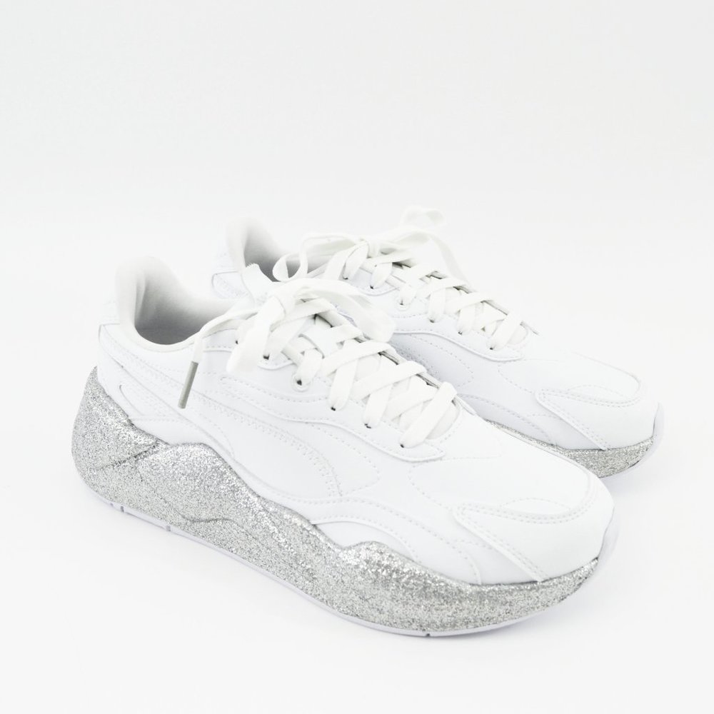 Puma RS-X3 Glitz in White/Silver Sneaker #202-11
